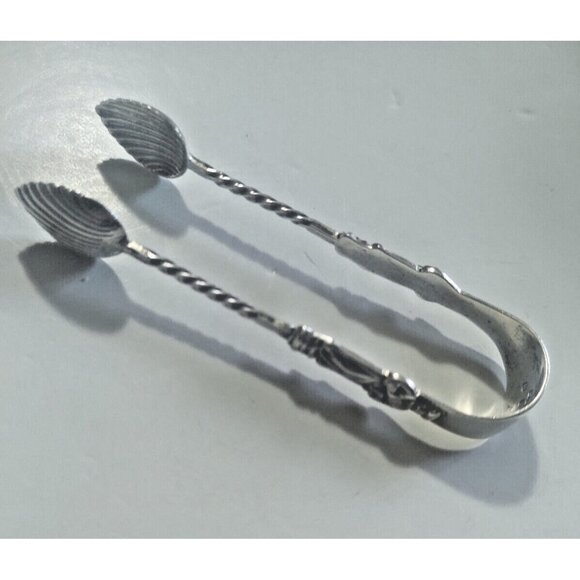 Sterling Silver Apostle Sugar Tongs clam shape bowls 1907 -  William Devenport - Picture 5 of 10